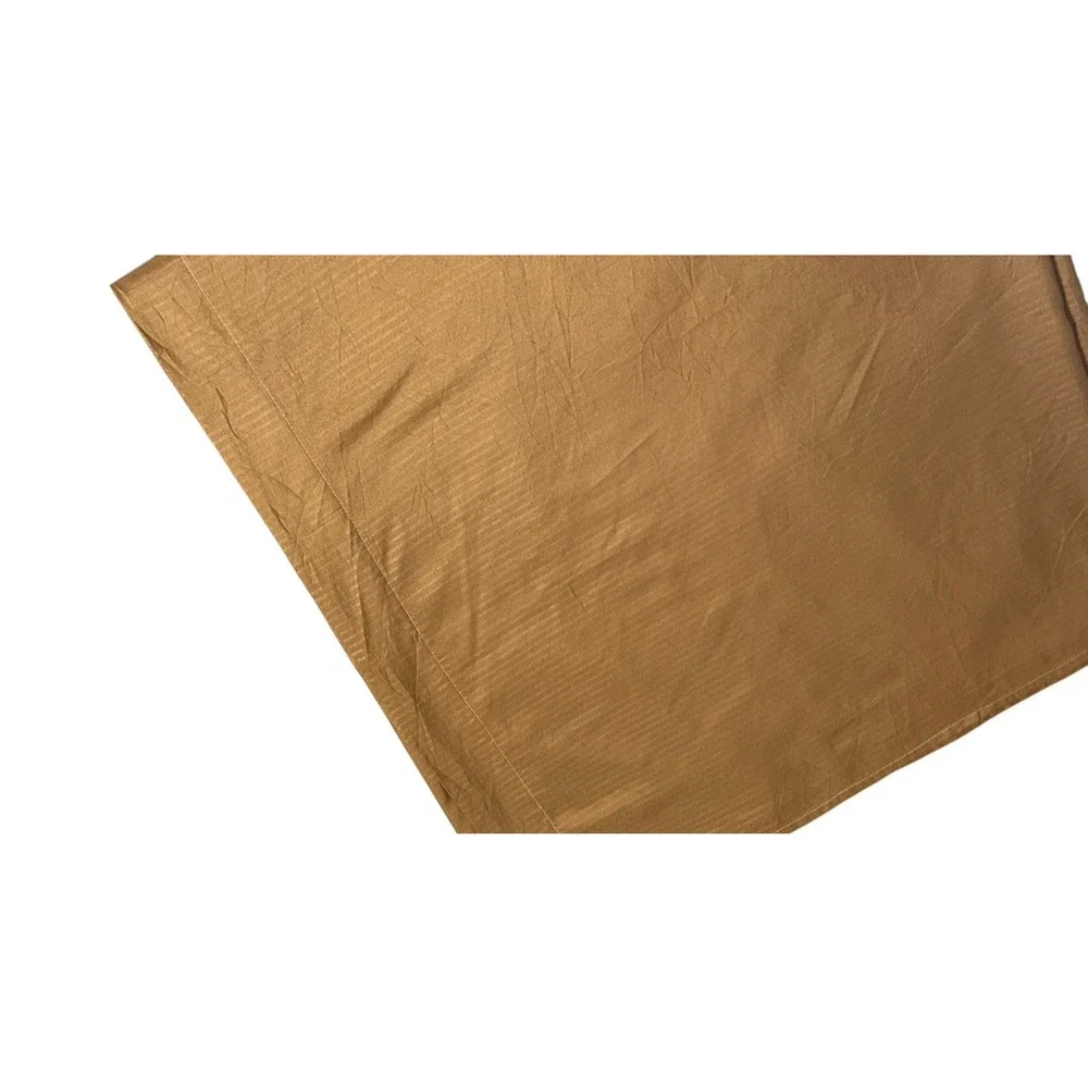 Vintage Damask Stripe Flat Sheet King Size Bedding Brown Copper Microfiber